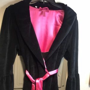 Betsy Johnson Intimates Womens Size L black & pink